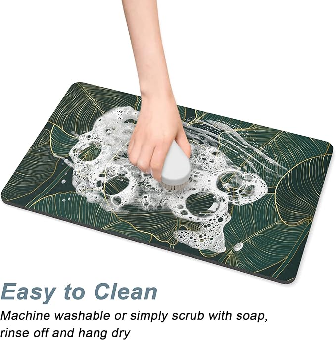 Rnivvi Dog Food Mat, Cute Anti-Slip Rubber Pet Feeding Rug Protect Floors - Image 5