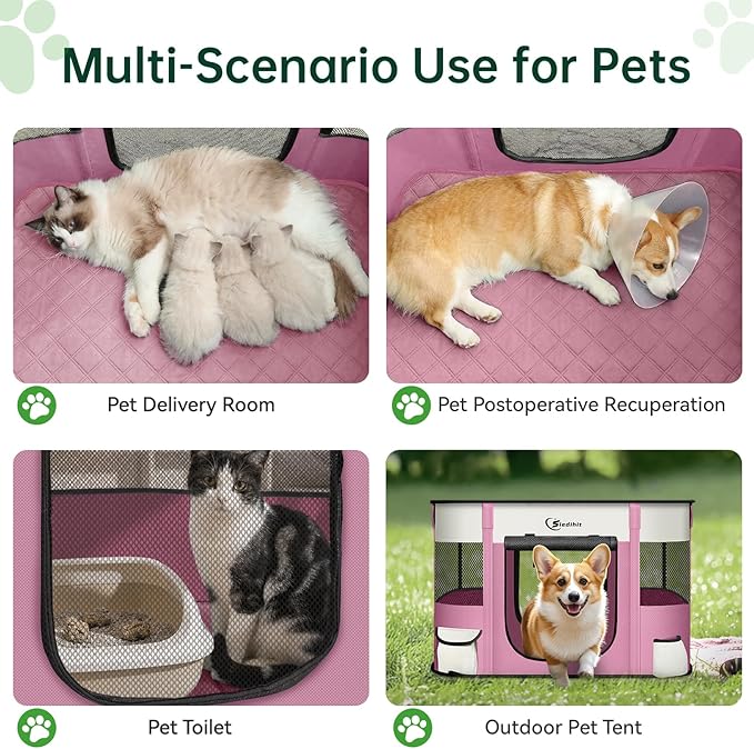 Dog Playpen, Cat Pet Puppy Pen, Portable Playpens - Image 3