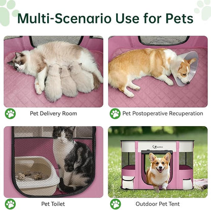 Dog Playpen, Cat Pet Puppy Pen, Portable Playpens - Image 3