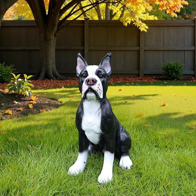 Boston Terrier Dog Garden Statue - Image 5