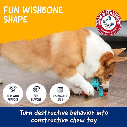Arm & Hammer for Pets Nubbies Wishbone Dog Dental Toy Chicken Flavor Baking - Image 7
