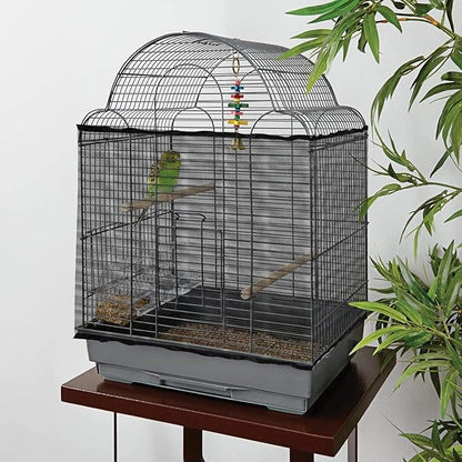 Trinkrittey Adjustable Bird Cage Seed Catcher Net Cover Elastic Band Mesh Cover - Image 7