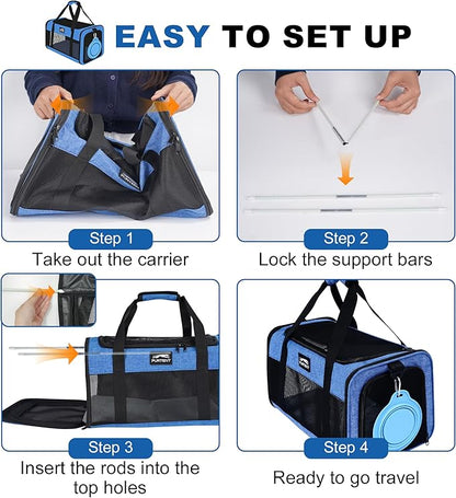 Pet Carrier Airline Approved, Soft Sided Cat Carrier - Image 7