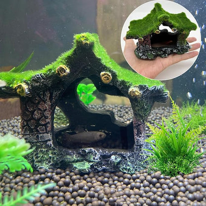 Tfwadmx Aquarium Decoration House Resin Hollow Betta Hideout House Fish Hide - Image 3