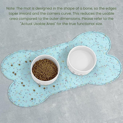 PWTAA Dog Food Mat Anti-Slip Silicone Dog Bowl Mat Thicker Pet Placemat - Image 4