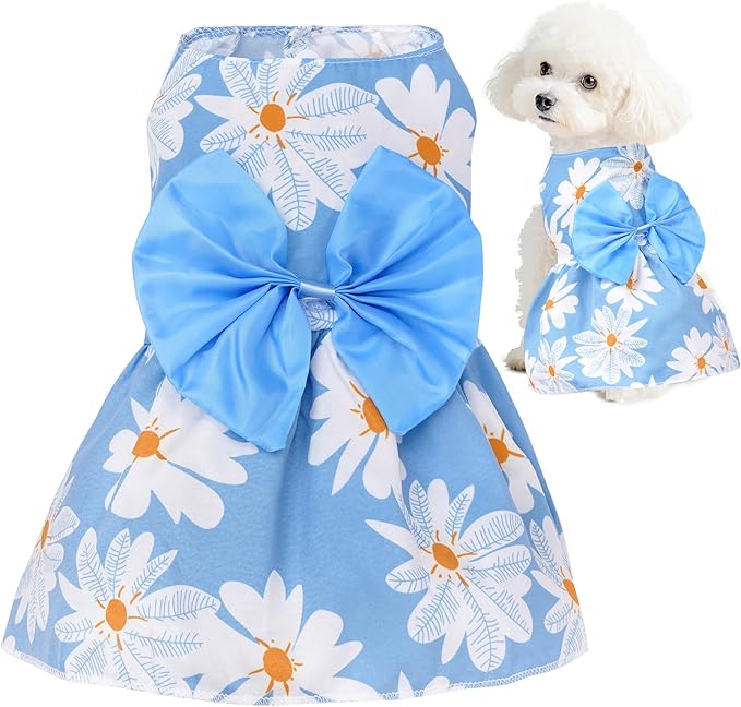 choyaxo Floral Dog Dress Cute Dog Skirt Pet Dress Summer Pet Clothes by choyaxo