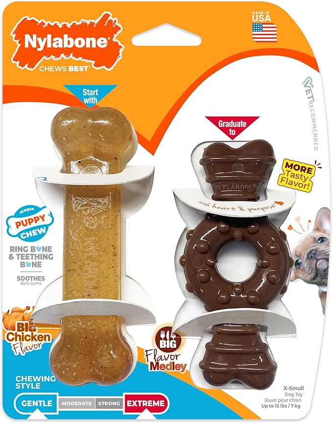 Nylabone Ring Bone Chew Toy for Puppies, Puppy Teething Toys, Puppy Enrichment - Image 8