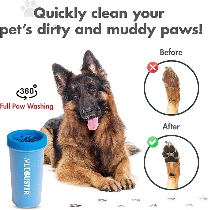 Dexas MudBuster Large Portable Pro Blue Paw Cleaner - Image 4