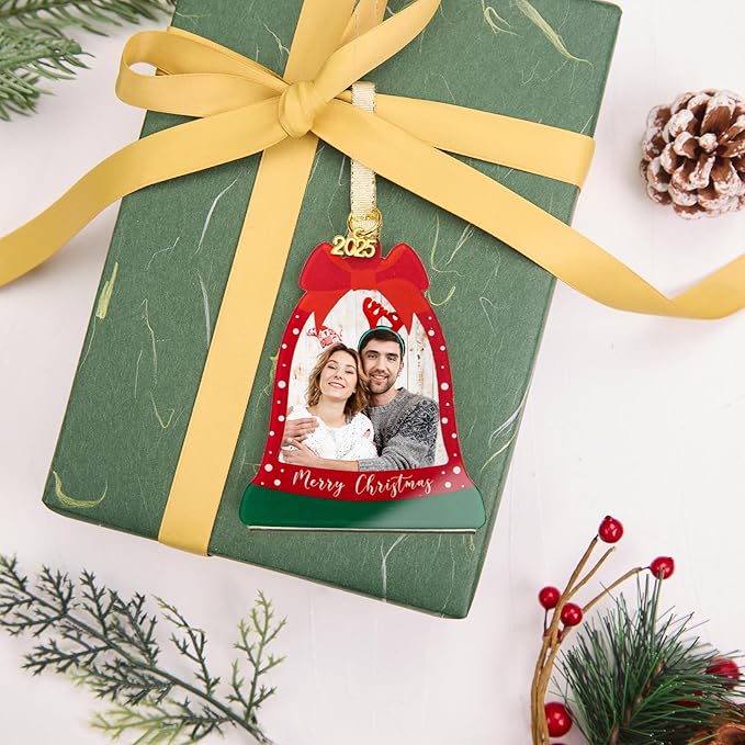 UNIQOOO Jingle Bell Christmas Acrylic Picture Frame Ornaments - Image 7