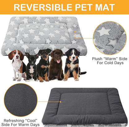 VitalCozy 4 Pcs Dog Crate Pads, Ultra Soft Warm Washable Anti-Slip Kennel Bed - Image 3