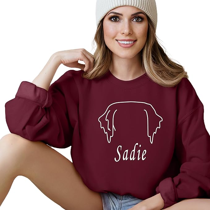 Custom Dog Mom Shirt Personalized Dog Ears Sweatshirt - Image 7