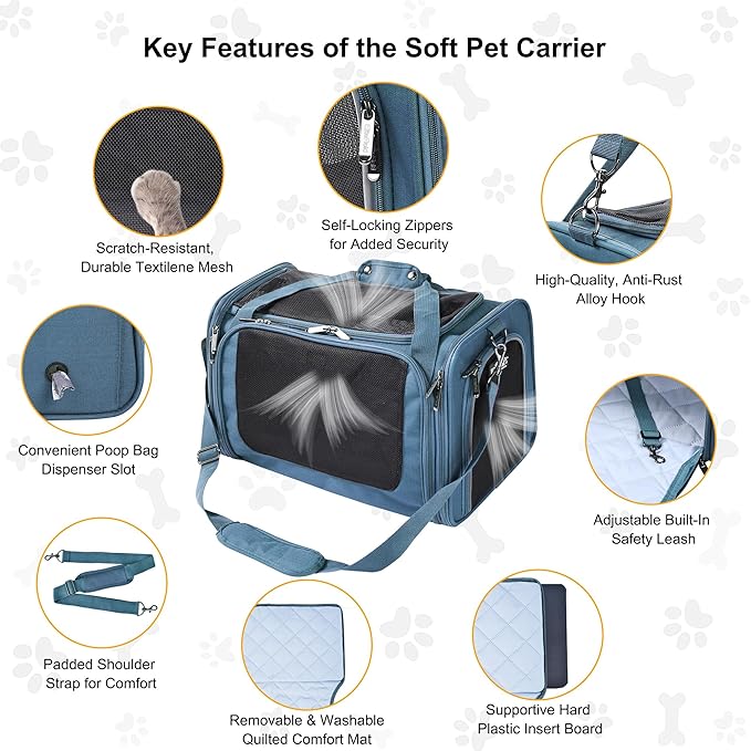 EliteField Deluxe Soft-Sided Pet Carrier, Travel Bag - Image 5