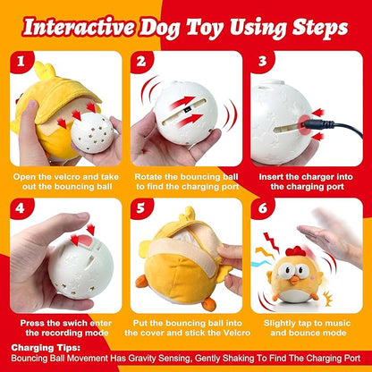 GUKCO Interactive Dog Toys, Squeaky Moving Ball Toy - Image 7
