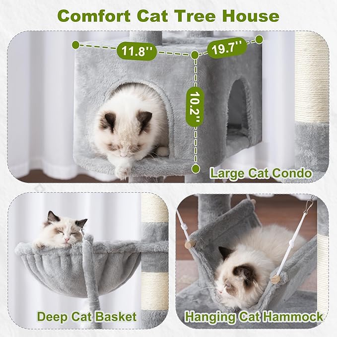 Gitelsnour Cat Tree, Cat Tower for Large Cats - Image 5