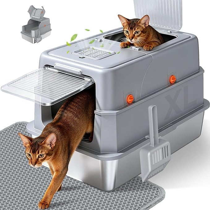 Stainless Steel Litter Box by KISENG