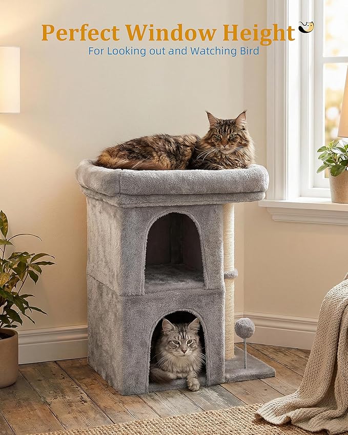 Aechonow Cat Tree for Large Cat, 19x16.5In Large Cat Perch, Adult Cat Tower for - Image 7