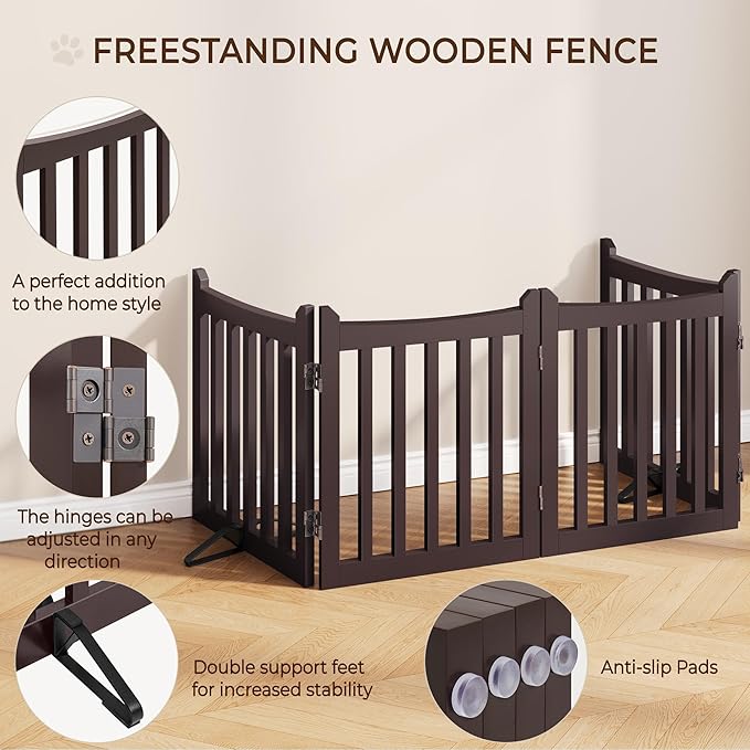 Yaheetech 24" H Freestanding Pet Gate - Image 5