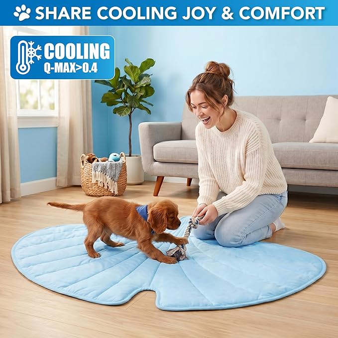 PetAmi Dog Cooling Mat, Ginkgo Leaf Shape, Pet Pad - Image 6