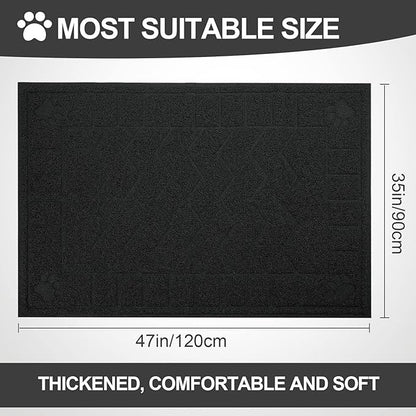 Cat Litter Mat, Litter Trapping Mat Soft on Kitty Paws, Waterproof, Easy Clean - Image 2