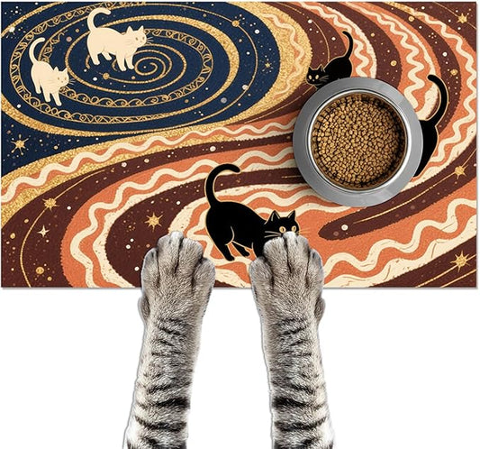 HOMETITUTE Cat Mat for Food Non-Slip Mat for Cat and Dog Food and Water Indoor by HOMETITUTE