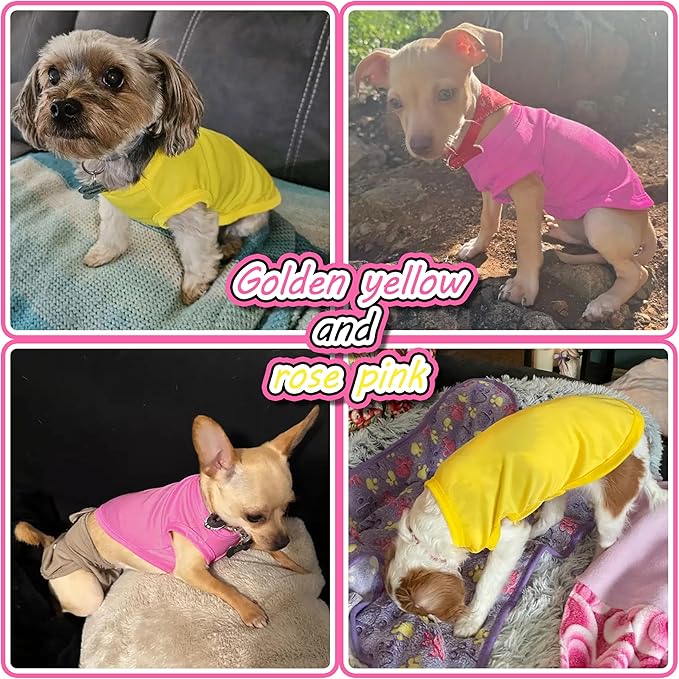 2 Pack Solid Color Dog Shirts - Image 6