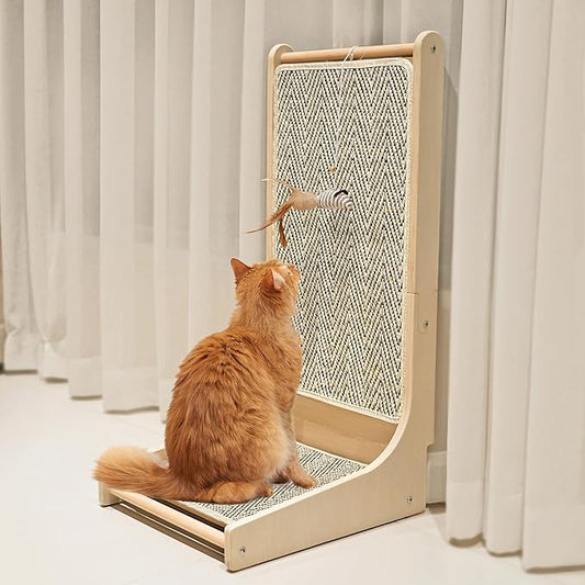 PETKARAY Cat Scratcher, Sisal Cat Scratch Pad, L Shape Scratching Board by PETKARAY