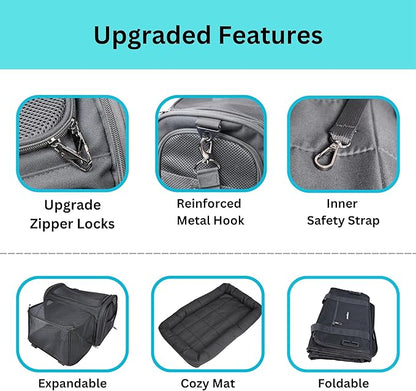 Crash-Tested Dog Carrier Airline Approved | 3-in-1 Lab-Tested Cat Car Seat - Image 7