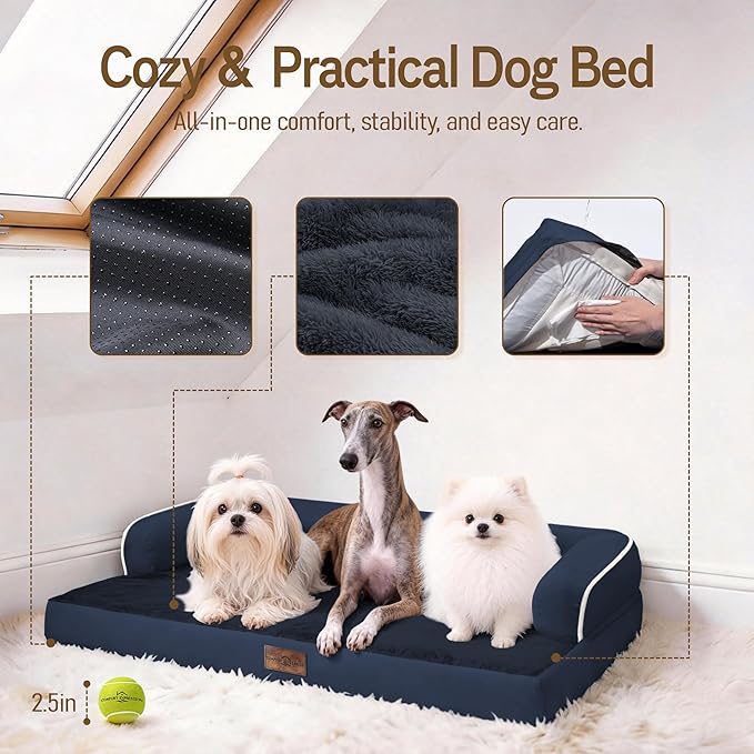 Comfort Expression Memory Foam Large Dog Bed Orthopedic -Washable Dog Beds - Image 4