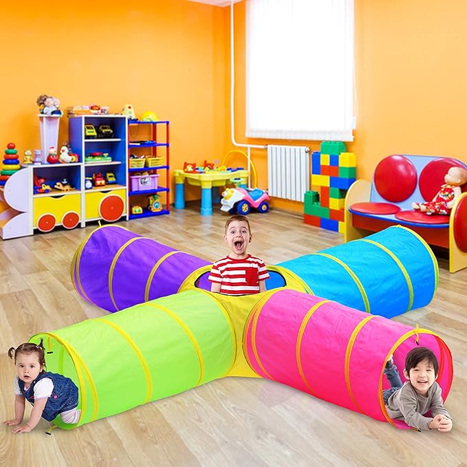Hide N Side Kids Play Tunnels, Indoor Outdoor Crawl Through Tunnel - Image 8