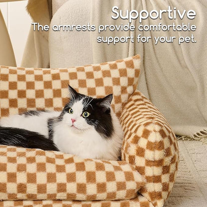 Hollypet Cat Bed Fluffy Plush Multifunctional Double-Layer Machine Washable - Image 4