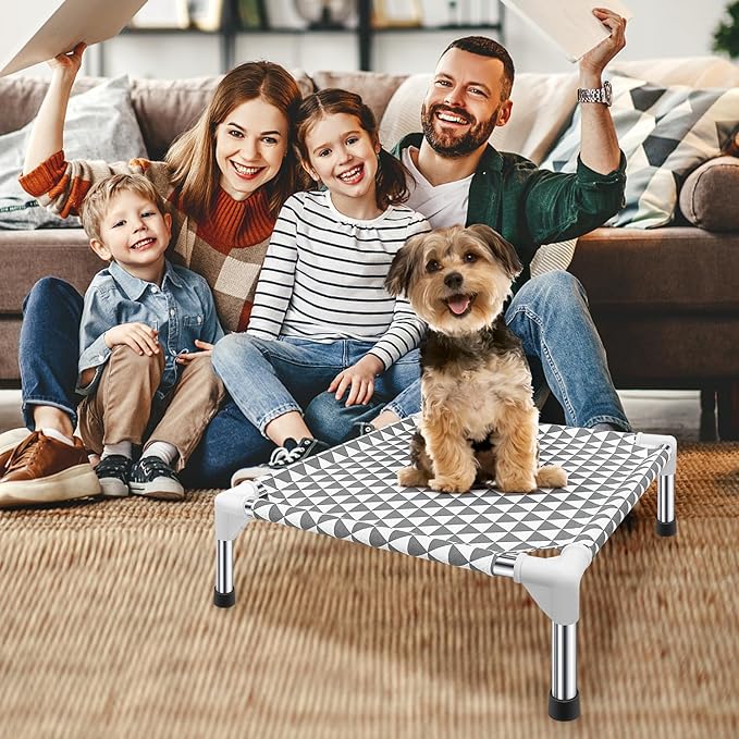 Kuntrust Elevated Outdoor Dog Bed Updated Raised Pet Cot Cooling Puppy Bed - Image 8
