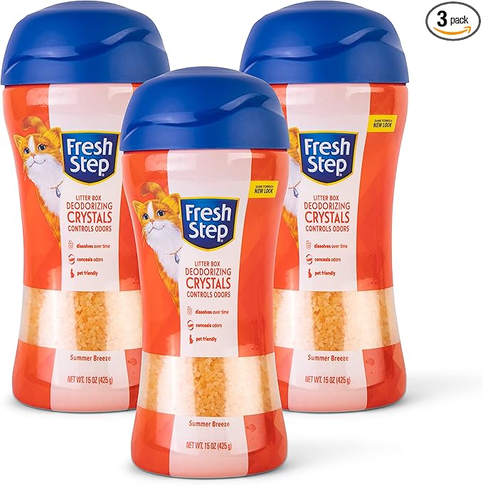 Fresh Step Cat Litter Crystals Deodorizer Summer Breeze Scent Non-Toxic Odor by FreshStep