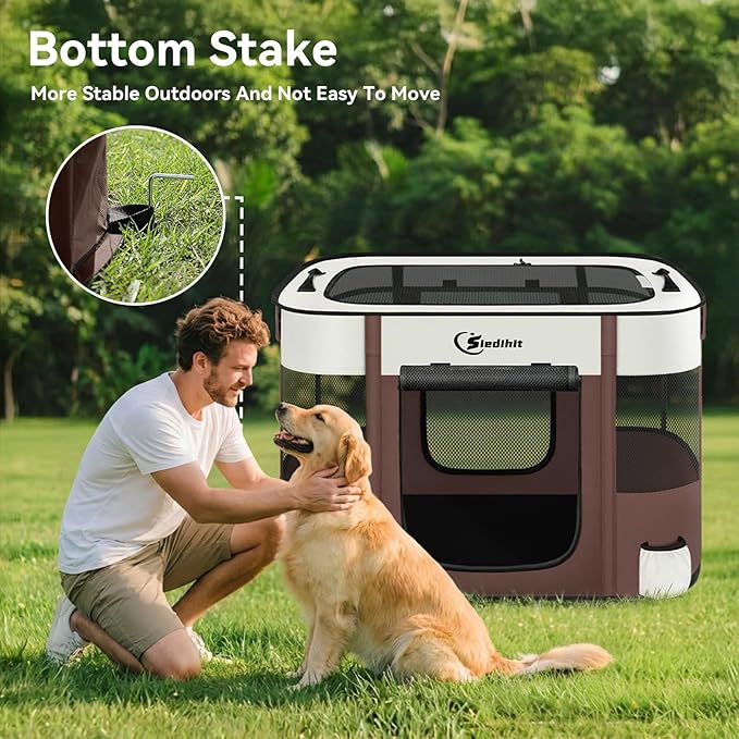Dog Playpen, Cat Pet Puppy Pen, Portable Playpens - Image 5