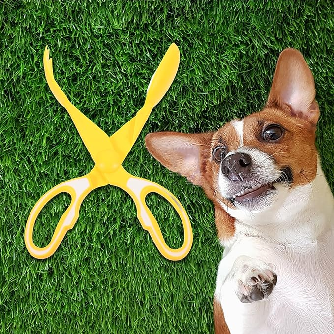Beaupretty Portable Dog Poop Picker Clamp Yellow Pet Waste Scooper Tool - Image 5