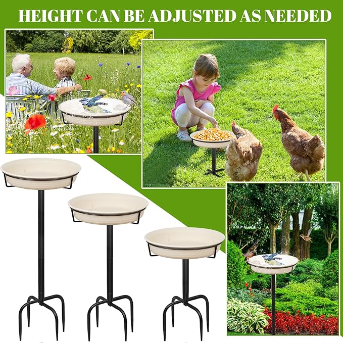Bird Baths for Outdoors Heavy Duty, 35.5in Detachable Birdbaths for The Garden - Image 4