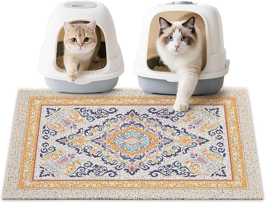 Unicorn Catcher Cat Litter Mat 33" x 22" Non-Slip Litter Box Mat Washable by UnicornCatcher