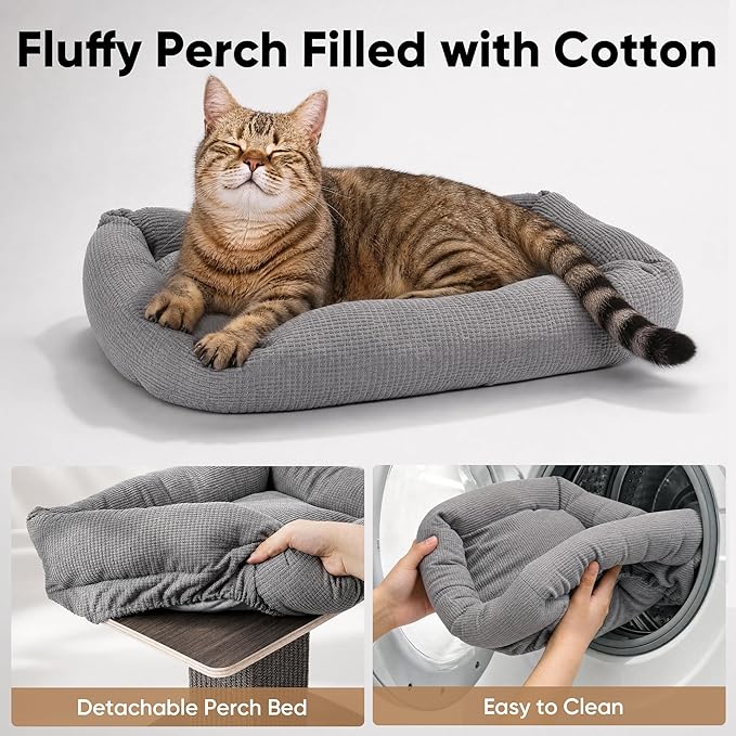 FUKUMARU Cat Scratching Post, Modern Style Tall Scratch Posts - Image 7