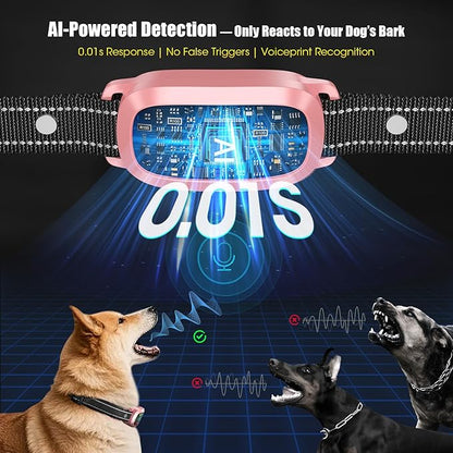 Smart AI Bark Collar for Large Medium Small Dogs, Anti Barking Device - Image 3