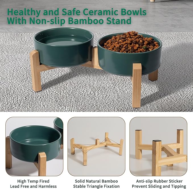 Elevated Ceramic Dog Bowl Set - Image 3