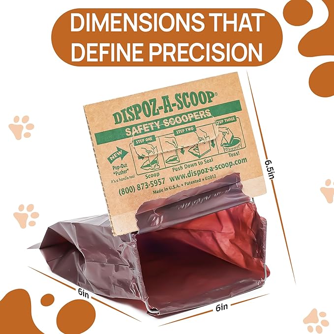 Dispoz-A-Scoop® 8 Pack"Scoop-Seal-Dispose” Dog Pooper Scooper - Image 7