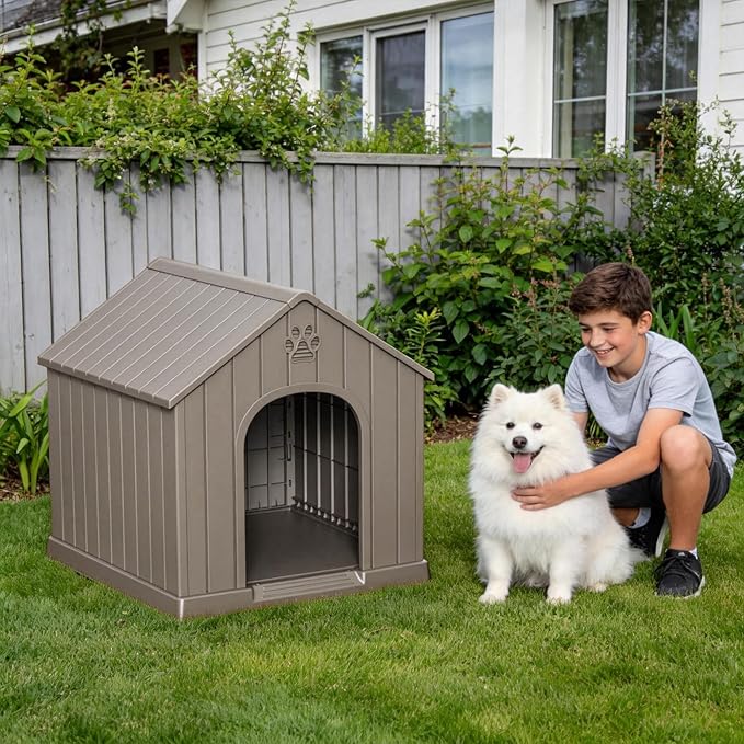 DRATO Indoor & Outdoor Dog Houses, Resin Material Dog House - Image 5