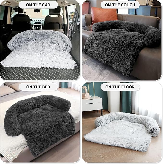 Calming Dog Bed Fluffy Plush Dog Mat - Image 6