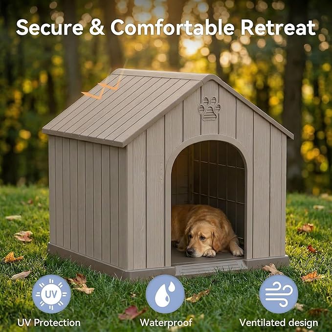DRATO Outdoor Dog House Waterproof Roof, Large Capacity Pet House - Image 2