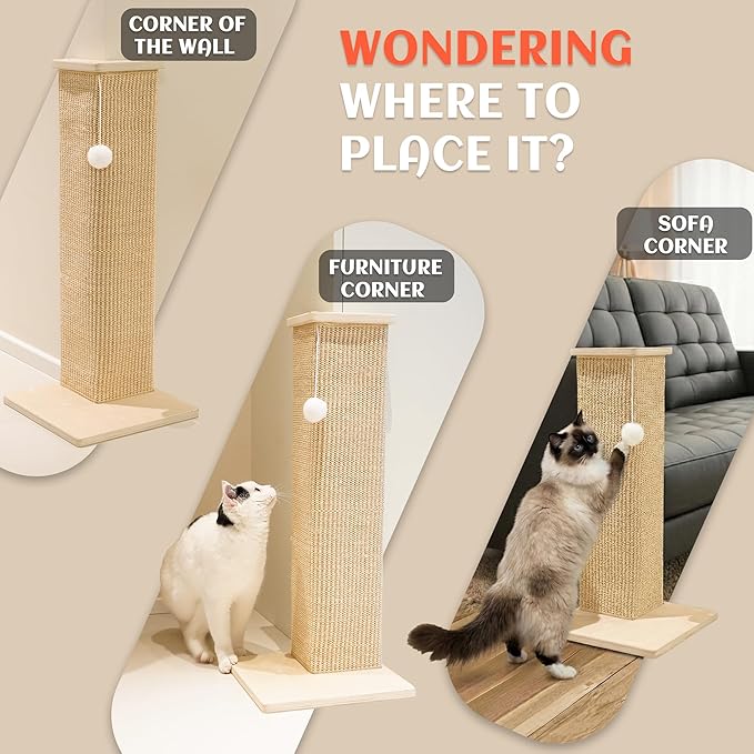 PETKARAY Couch Corner Cat Scratcher, Sisal Cat Scratch Pad - Image 7