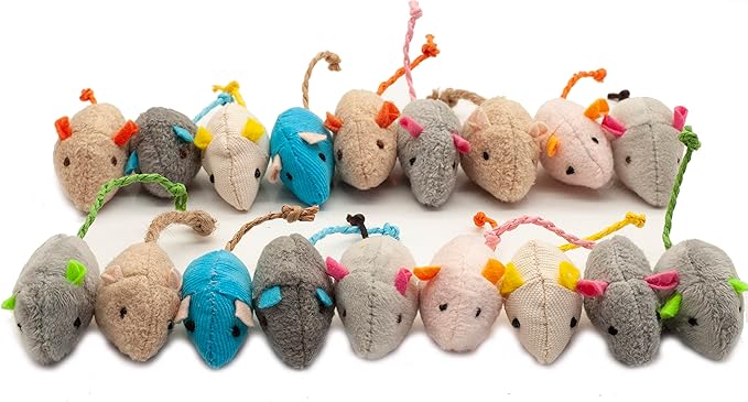 Fashion's Talk Cat Mice Toy 18-Pack Plush Catnip-Filled Mice Toys by Fashion%27s+Talk