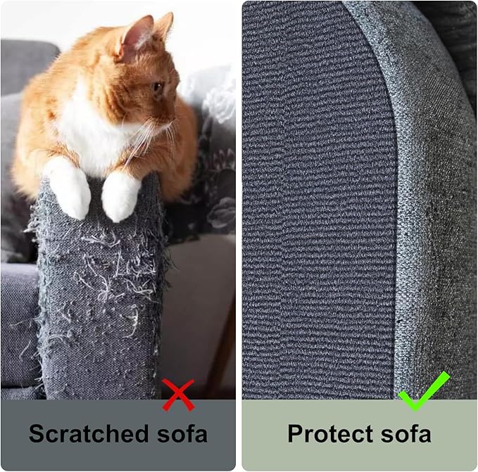 Cat Scratch Couch Furniture Protector, Self-Adhesive Cat Scratch Pad Deterrent - Image 3