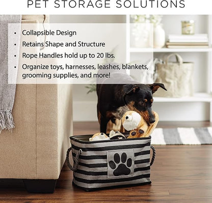 Bone Dry Pet Storage Collection Paw and Bone Print, Large Rectangle, 17.5x12x15 - Image 7