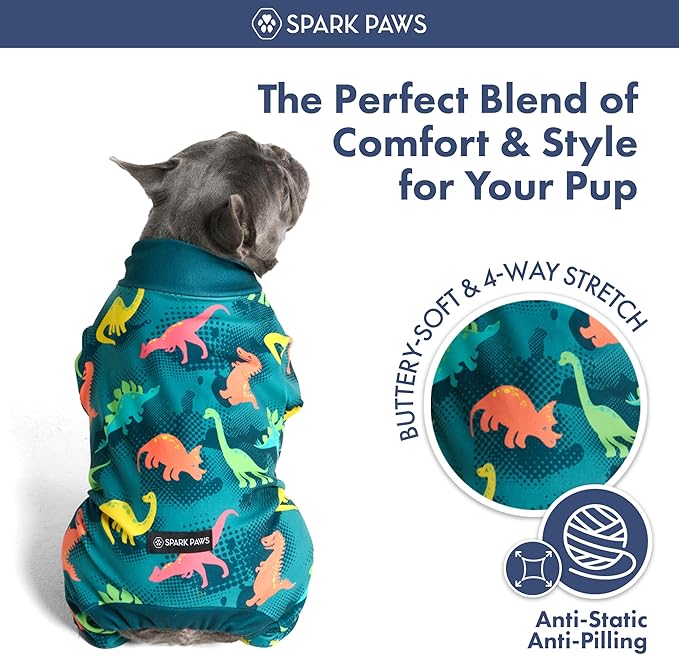 Spark Paws Dog Pajama, Dog Recovery Suit Male, Ultra-Soft and 4-Way Stretch - Image 2