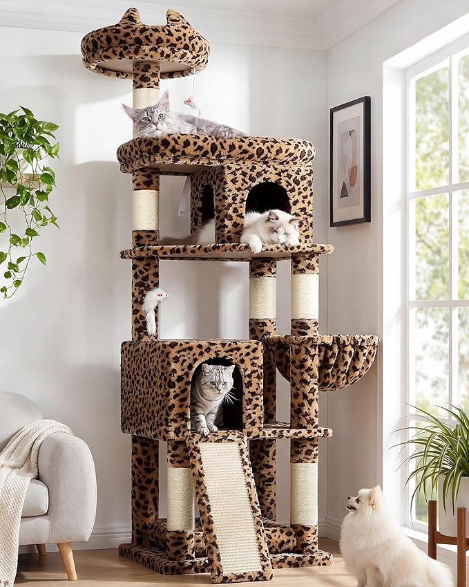 Globlazer Heavy Duty Cat Trees for Large Cats, Sturdy 72in Maine Coon Cat Tree by Globlazer
