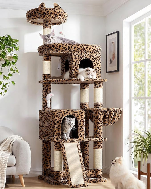 Globlazer Heavy Duty Cat Trees for Large Cats, Sturdy 72in Maine Coon Cat Tree by Globlazer